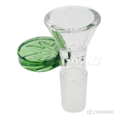 Leaf Engraved Round Handle Bowl Piece 14mm