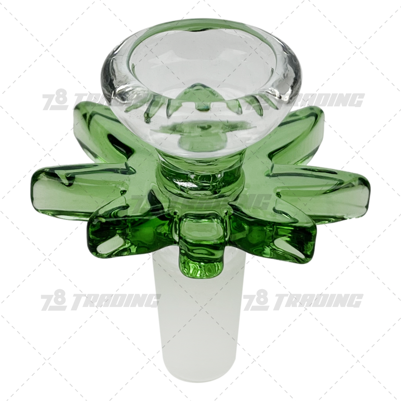 Leaf Shape Handle Bowl Piece Thick Glass 14mm