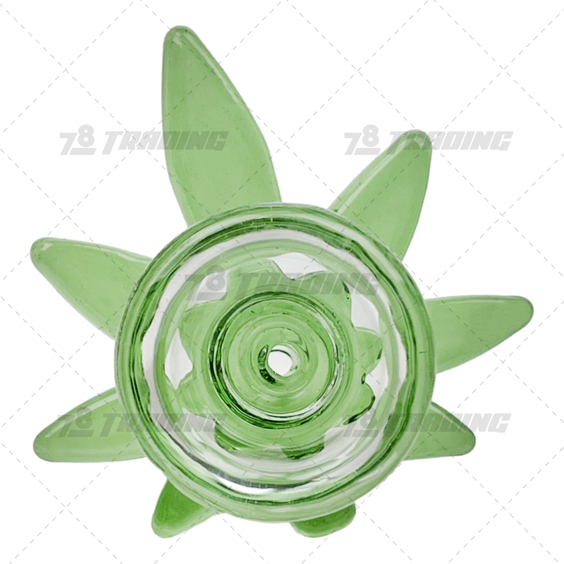 Leaf Shape Handle Bowl Piece Thick Glass 14mm