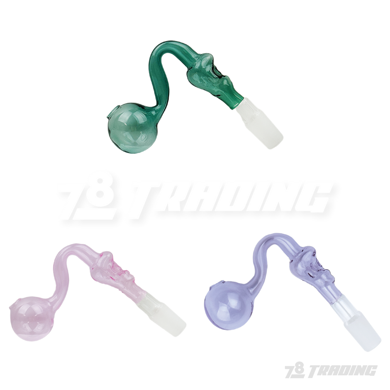 Colorful Skull Oil Burner Pipe Bowl 14mm Joint