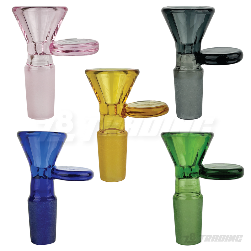 Color Glass Bowl with Round Handle