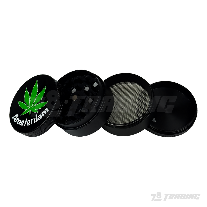 Green Leaf Decal Metal Grinder 48mm 4parts