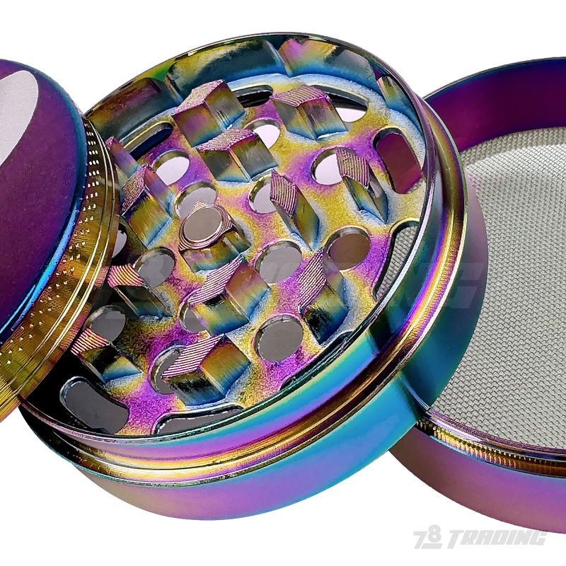 DOPE Rainbow Color Chrome Metal Grinder 60mm 4parts - PIKACHU