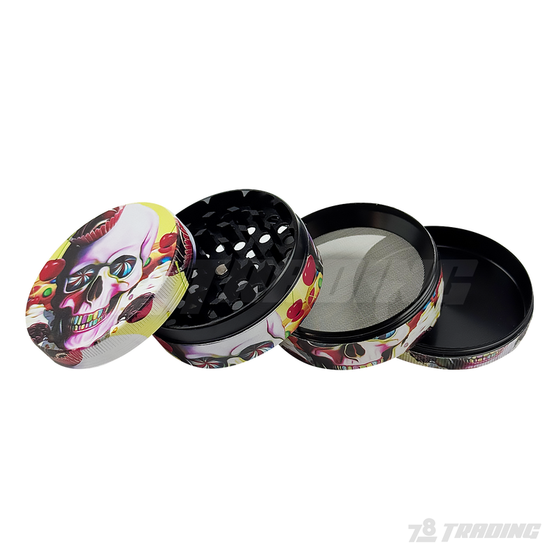 Skull Graphic Design Metal Grinder 63mm 4parts - GZP63-6GT