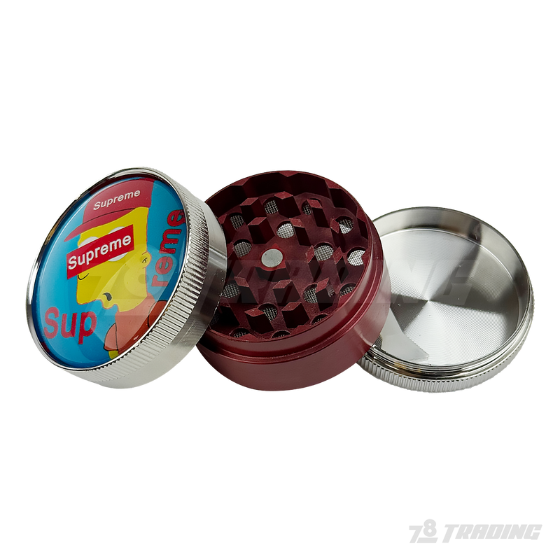 Cartoon Design 48mm 3parts Metal Grinder