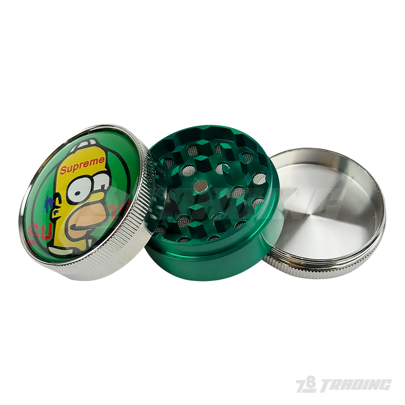 Cartoon Design 48mm 3parts Metal Grinder