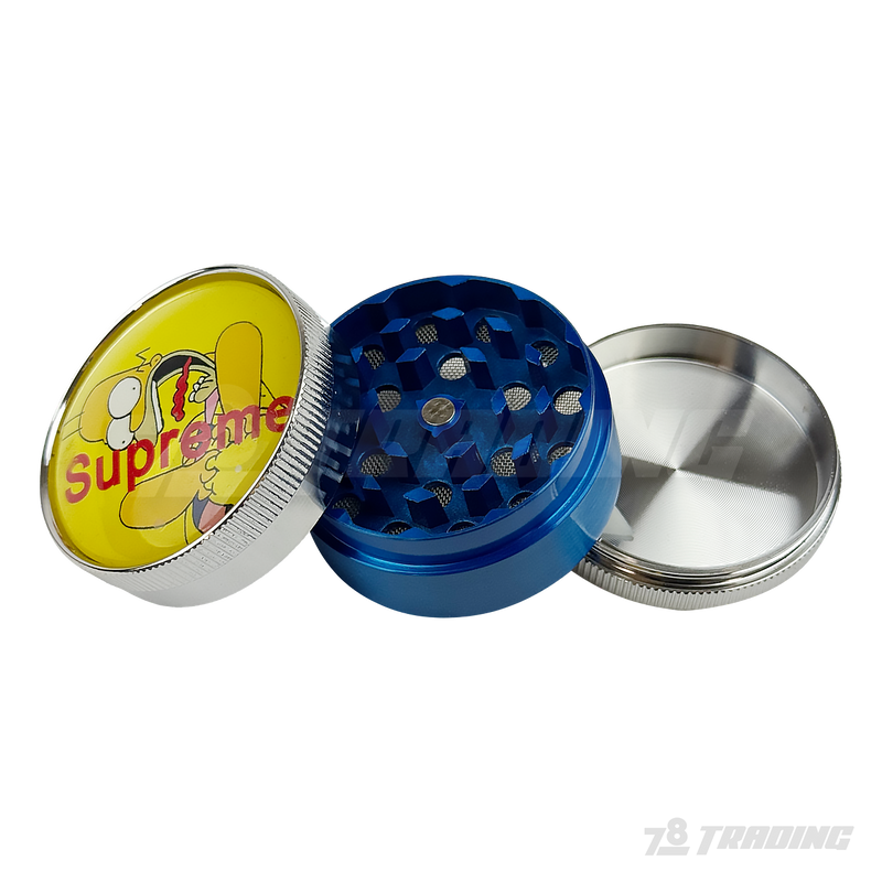 Cartoon Design 48mm 3parts Metal Grinder