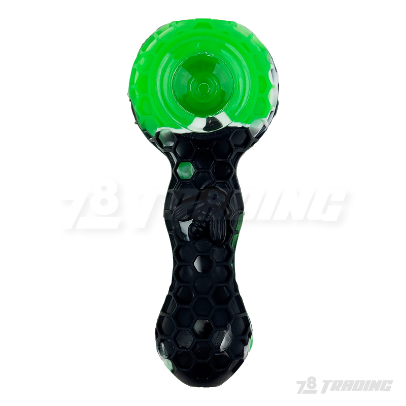 Honey Bee Silicone Hand Pipe with Dabber 4.5" - SWP174