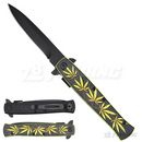 8" Marijuana Design Handle Knife - KS1066