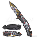 8" Snake & Skull Design Knife - KS1071