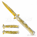 4" Rose Blade  Rose Handle Assisted Knife - KS3042