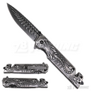 Falcon 9" Rainbow Pocket Knife Scorpion Design - KS3781