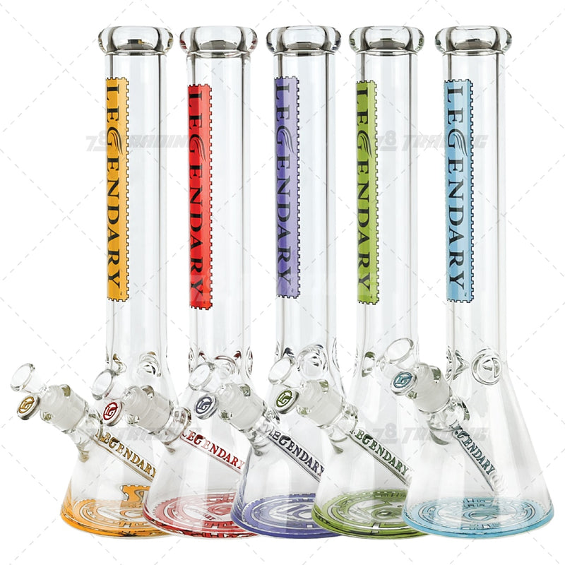 Legendary Glass Color Logo Simple Beaker LG316 16inches