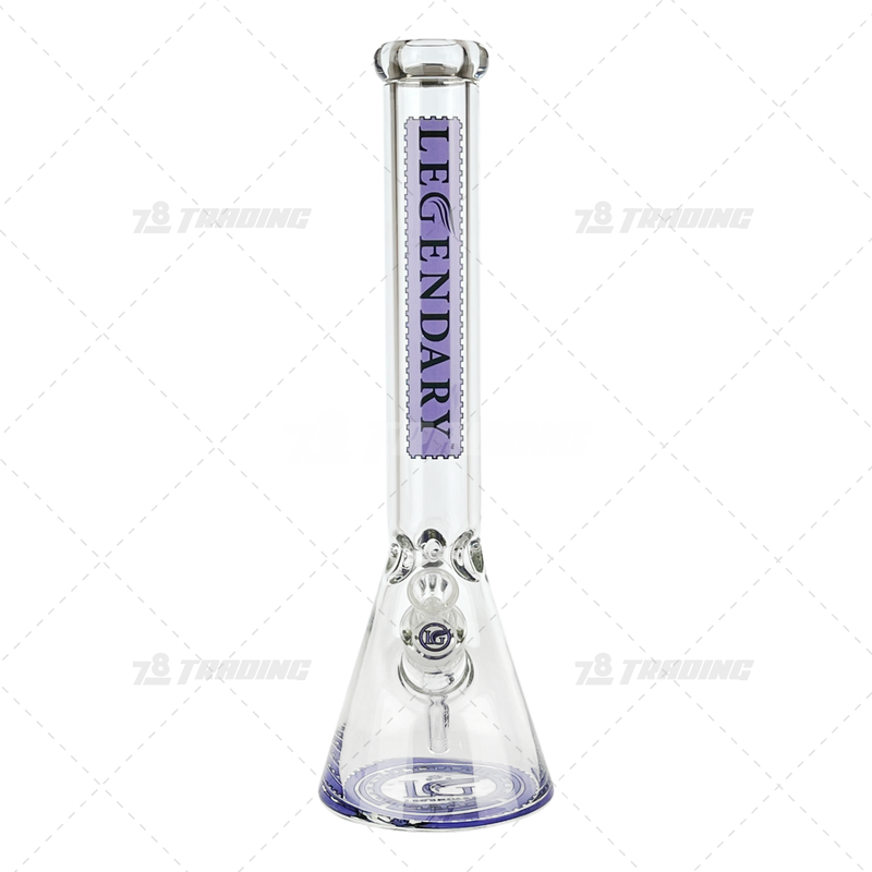 Legendary Glass Color Logo Simple Beaker LG316 16inches