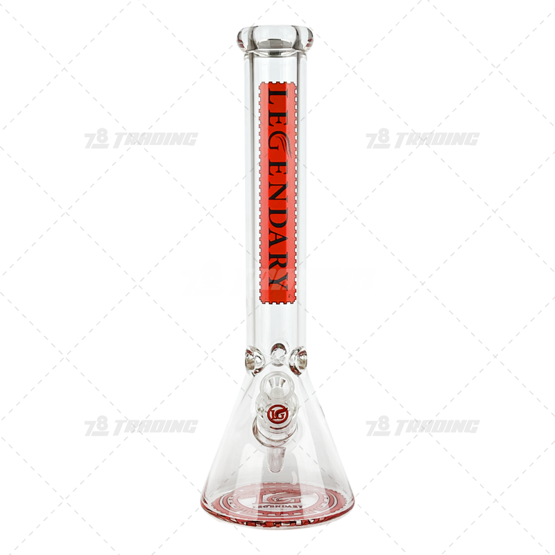 Legendary Glass Color Logo Simple Beaker LG316 16inches