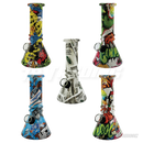 5.5" Designed Mini Soft Glass Beaker Bong - BLMIN03