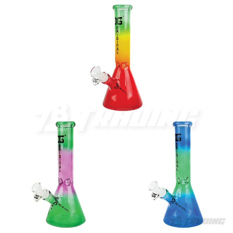OG Original Glass 10" Gradient Color Beaker - OG549