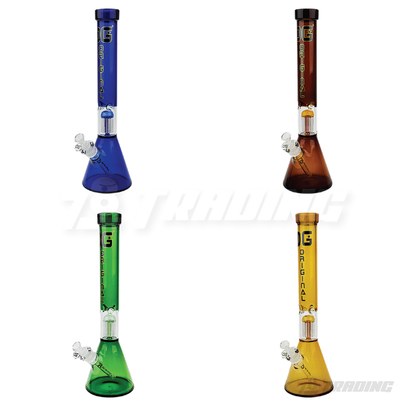 OG Original Glass 17.5 Inches Color Tree Perc. Beaker