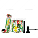 D&K Glass Detachable Acrylic Mini Pipe 6Pcs/Box - LEAF