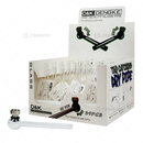 Tar Catching Dry Pipe - 5.5" Glass Tube Pipe with Metal Screen 24pcs / Box