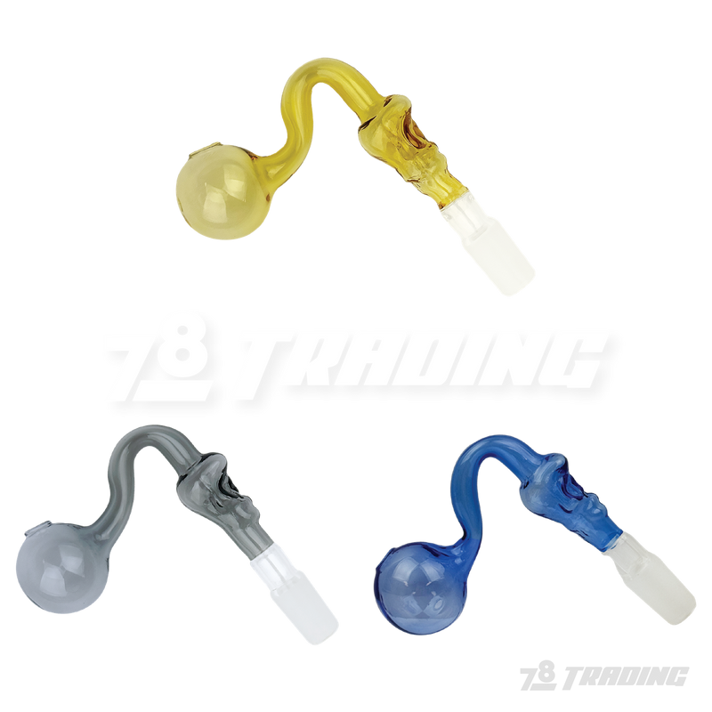 Colorful Skull Oil Burner Pipe Bowl 14mm Joint