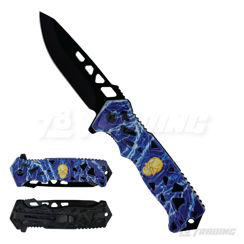 Thunder Skull Design 8.5" Knife - KS2451