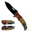 Plastic Design Wood Handle 8.5" Knife - KS6309