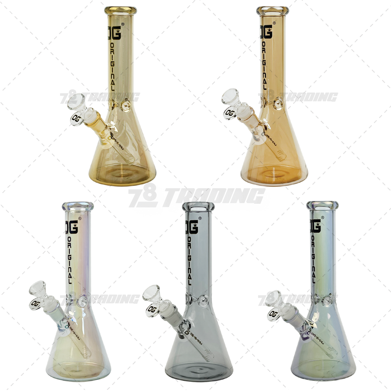 OG Original Glass Metallic Chrome Beaker 10" - OG363