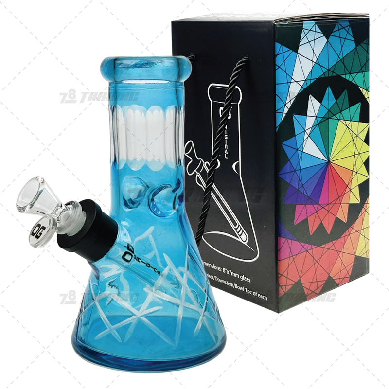 OG Original Glass Multi Color 8" Mini Beaker with Gift Box - OG626