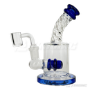 Twist Glass 6inches Bent Neck Glass Rig with Diffuser - RM140