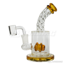 Twist Glass 6inches Bent Neck Glass Rig with Diffuser - RM140