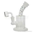 Twist Glass 6inches Bent Neck Glass Rig with Diffuser - RM140