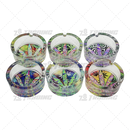 Round Glass Ashtray 6pcs Display - LEAF