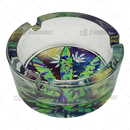 Round Glass Ashtray 6pcs Display - LEAF