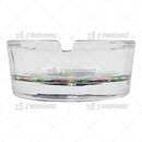 Round Glass Ashtray 6pcs Display - 420 LEAF