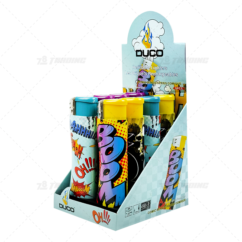 DUCO XL Lighter 7" COMIC 8pcs / Display