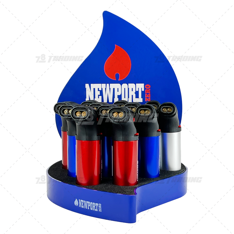 New Port ZERO Double Flame Torch - 12pc Display