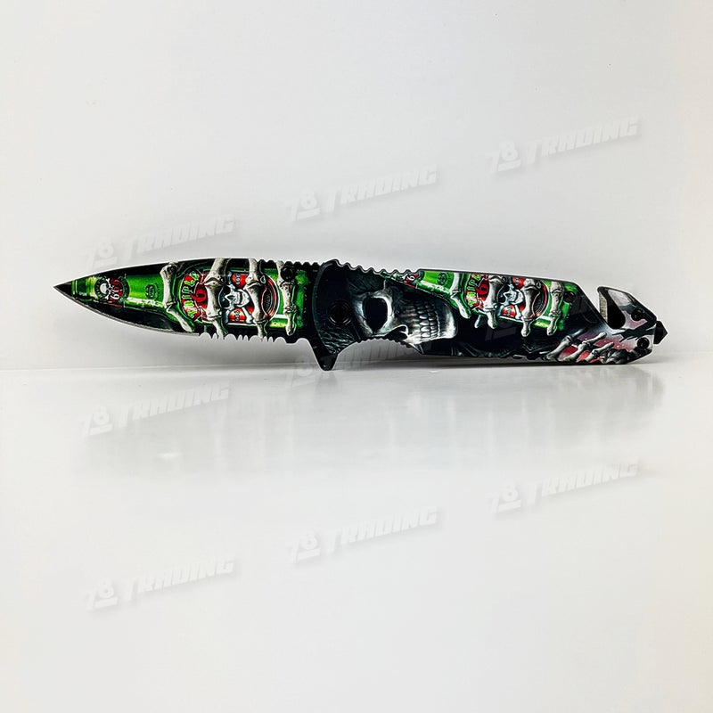 3D Skull Blade / Skull Print on Handle KS1820 - 3Colors