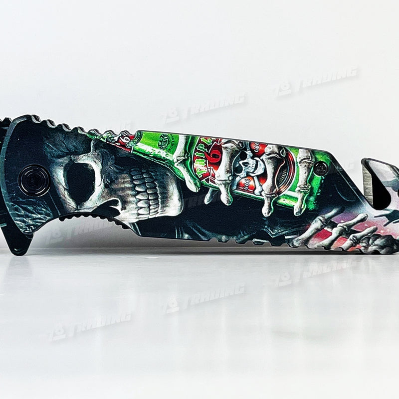 3D Skull Blade / Skull Print on Handle KS1820 - 3Colors