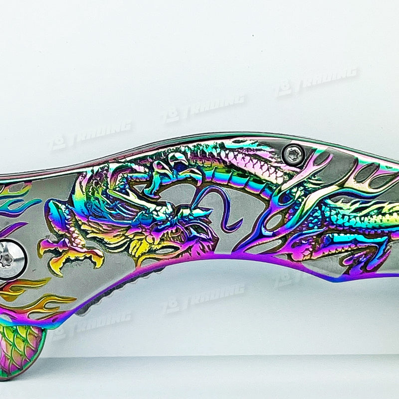 3D Dragon Pattern Handle KS3005 - 3 Colors