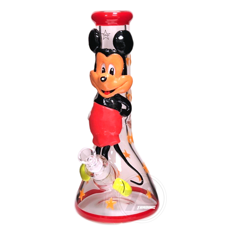 3D Art Glow In Dark Glass Beaker - Mickey Mouse