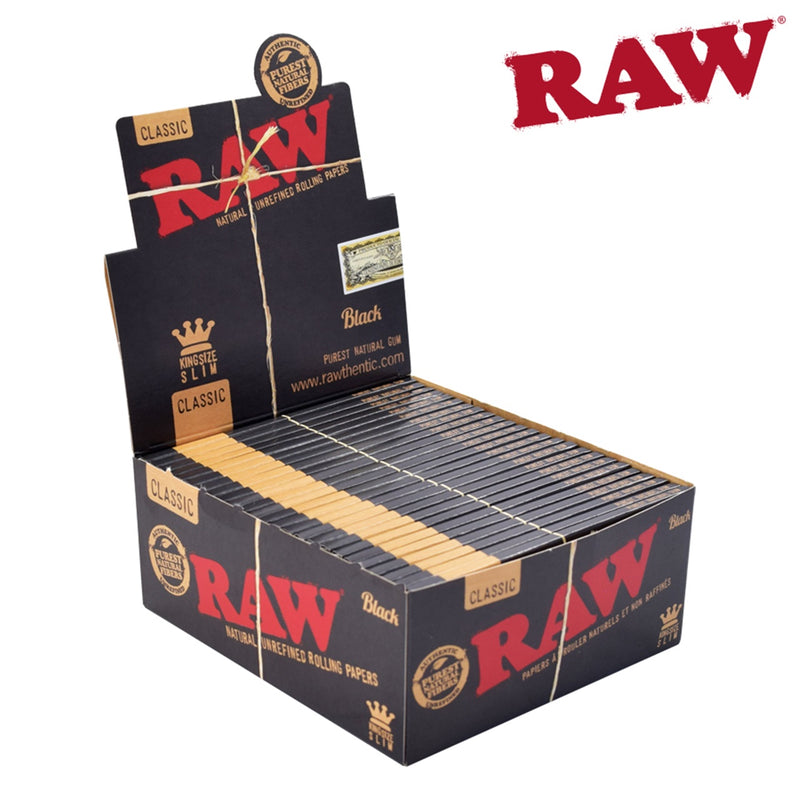 Raw Black King Size Slim 110mm Rolling Papers