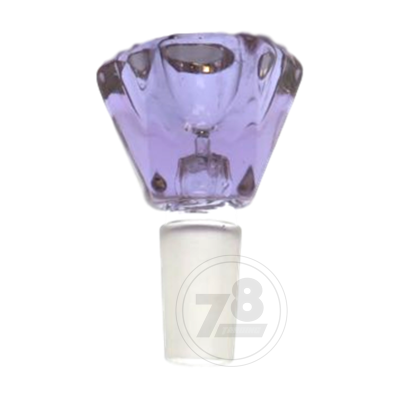 Premium Glass Bowl Diamond - PURPLE
