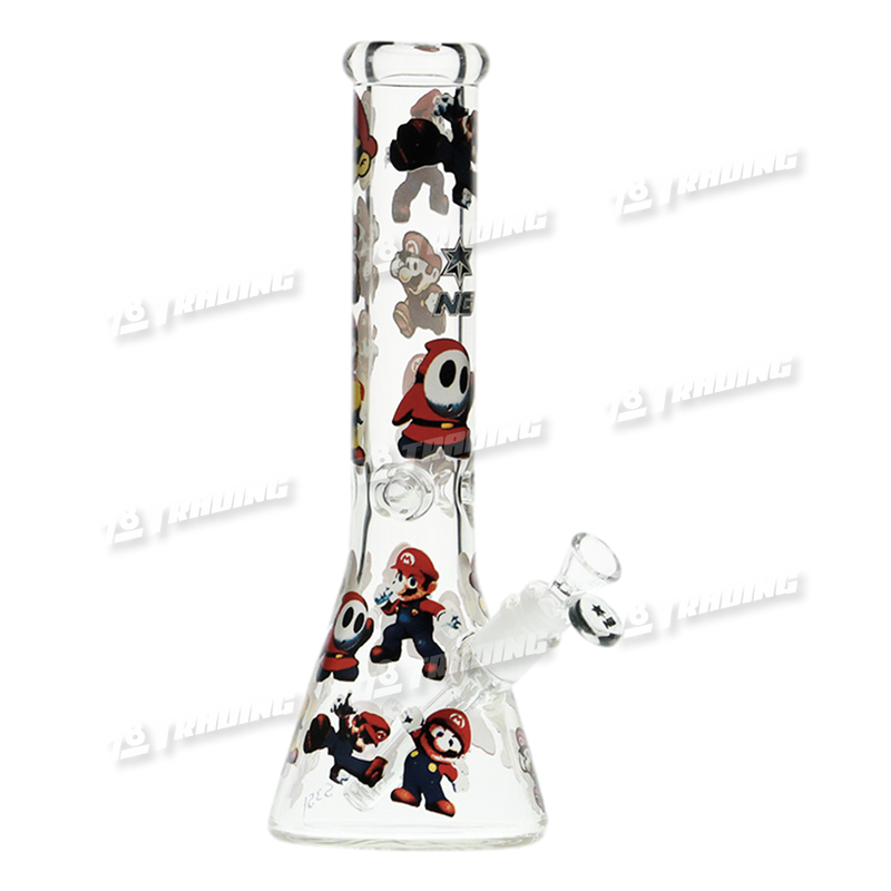 Nice Glass Super Mario Decal Beaker 13inch S351