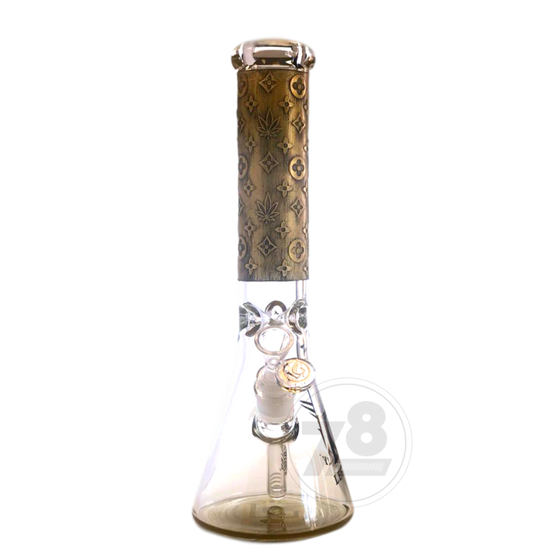 Legendary Glass LG151 Pattern Beaker GOLD