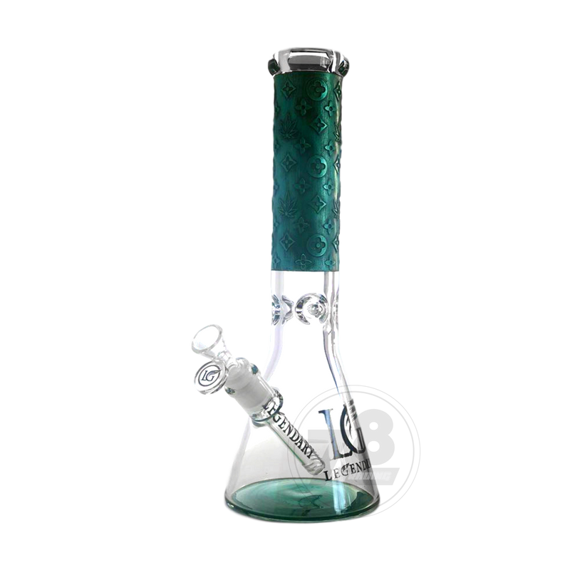 Legendary Glass LG151 Pattern Beaker GREEN