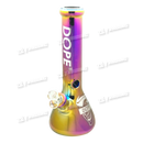 DOPE Metallic Chrome Beaker 13" w/Marijuana Pendant Key Chain - JOKER