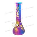 DOPE Metallic Chrome Beaker 13" w/Marijuana Pendant Key Chain - JOKER