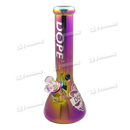 DOPE Metallic Chrome Beaker 13" w/Marijuana Pendant Key Chain - SUPER MARIO