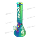 DOPE Metallic Chrome Beaker 13" w/Marijuana Pendant Key Chain - DEADPOOL